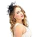 Valdler Lady Girl Mesh Feather Hair Clip Fascinator Hats For Wedding Party