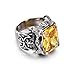 NELSON KENT Men's Retro Inlaid Color Zircon Titanium Steel Gold Silver Ring