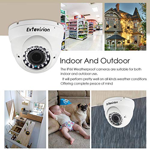 Evtevision-1080P-AHD-Camera-2MP-Security-IR-Dome-Camera-TVICVIAnalog-Switchable-HD-28-12mm-Varifocal-Lens-36pcs-IR-Leds-100Ft-Nightvision-Vandal-proof-IndoorOutdoor-DayNight-Surveillance-Camera