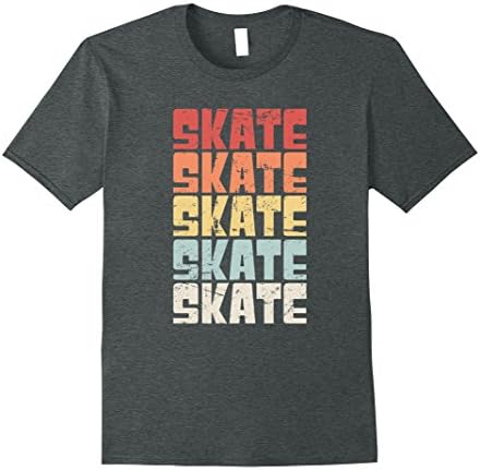 Mens Retro SKATE | Roller Skating T-Shirt Medium Dark Heather
