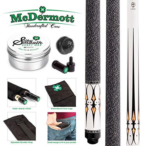 McDermott Pool Cue Sticks Pro Set 19oz Complimentary Travel Style Carom Billiards Pool Cue Sets Gift Pack