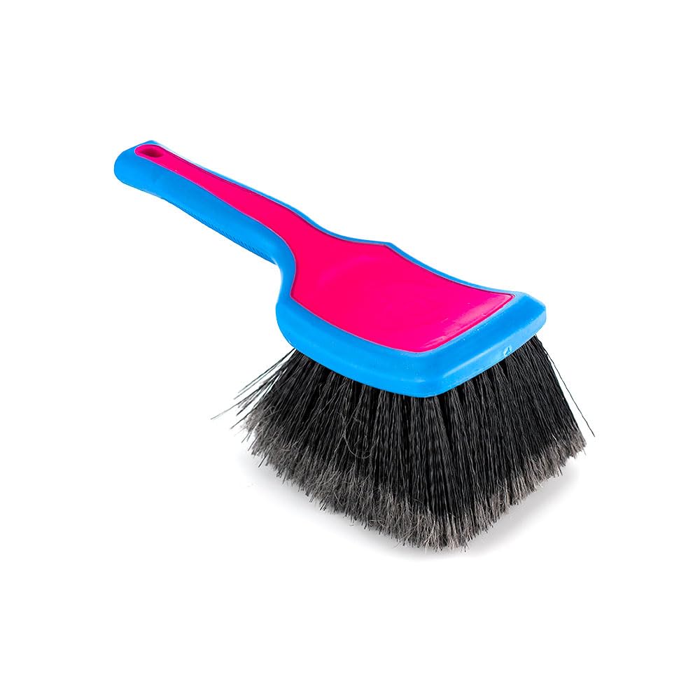Photo 1 of Detail Factory - ProGrip Wheel Face Brush - Ergonomic ProGrip Handle - Premium Wheel Cleaner Brush - Soft Flagged-Tip Bristles - Octane Underglow