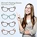 Reading Glasses Women - 4 pack Readers - Stylish, Comfortable Ladies Designer Readers, Magnification Strength + 2.00