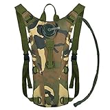 Vbiger Hydration Pack with 3L Bladder Water Bag Great for Hunting Climbing Running and Hiking (Camouflage, One Size)