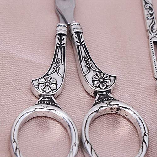 Tulas Sewing Scissors Set Vintage Embroidery Tool Alloy Awl Threader Thimble Needle Case Kit