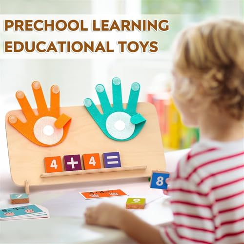 AM ANNA Kids Math Manipulatives Homeschool Supplies, Preschool Learning Toys for Toddlers 2-4 Years, Math Game Number Blocks Montessori Toys for 3 4 5 Year Old Boys Girls Preschool Kindergarten