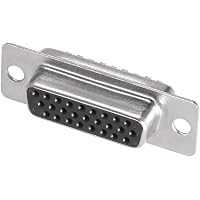 Uxcell D-sub Connector DB26 Female Socket 26-pin 3-Row Port Terminal Breakout For Mechanical Equipment CNC Computers Pack Of 8