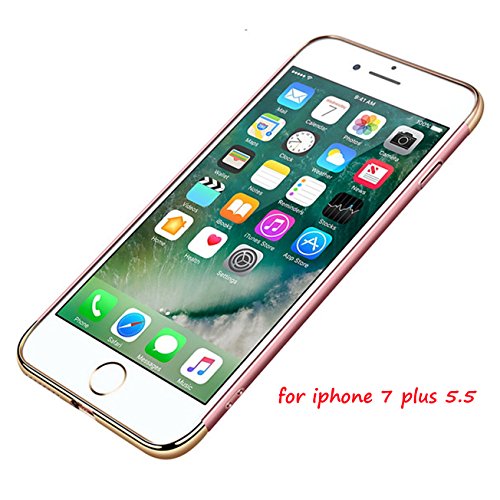 iPhone 7 Plus 5.5 case, iBarbe Shockproof Scratch Protective Rubber Rugged Slim PC Hard Plastic 3 in 1 Case Cover (5.5 inches)-Red - Thumbnail 2