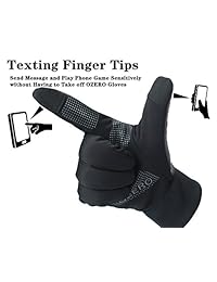 OZERO - Guantes térmicos de invierno para hombre con pantalla táctil cálida para conducción y ciclismo