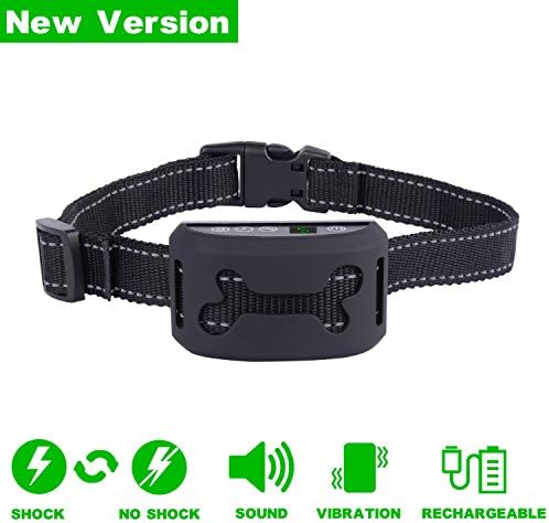 Moolia Bark Collar, [Upgrade] No Bark Control Humane Training Barking Control Collar for Small, Medium, Large Dog, Rechargeable Anti-Bark No Harm Shock Rainproof Collars (7 Sensitivity) by