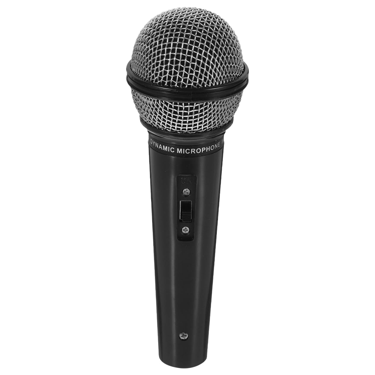 Cabilock Small Simulation Microphone Toy Lightweight Fake Mic Prop for Kids Singing Role Play Stage Performance 6.50In Realistic Design