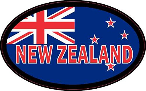 StickerTalk 4in x 2.5in Flag Oval New Zealand Sticker