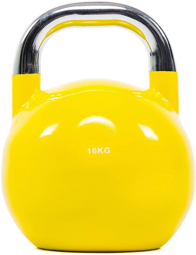 ZhiWei Exercise Kettlebell Fitness Workout Body, Single Cast Steel Construction, Great for Cross Training, Develops Strength, Power, Endurance and Dynamic Flexibility,16kg
