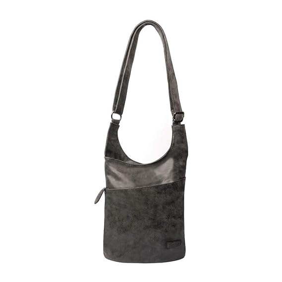 CASAdiNOVA - Umhängetasche Damen Schwarz Groß - Crossbody Bag - PU Leder Schultertasche - Messenger Handtasche - Damen Tasche