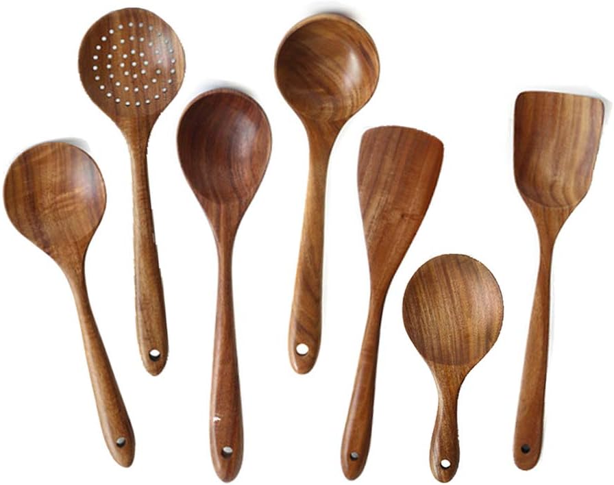 HNGPB Wooden kitchen Utensil Set Of 7 Japanese Style