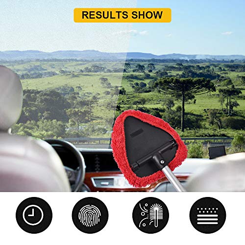 image for eFuncar Car Microfiber Cloths for Windshield Cleaning Tool, Coral Flee