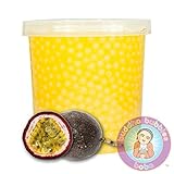 Popping Passion Fruit Boba 42 Ounces/12+ Drinks Buddha Bubbles Boba Bite & Burst