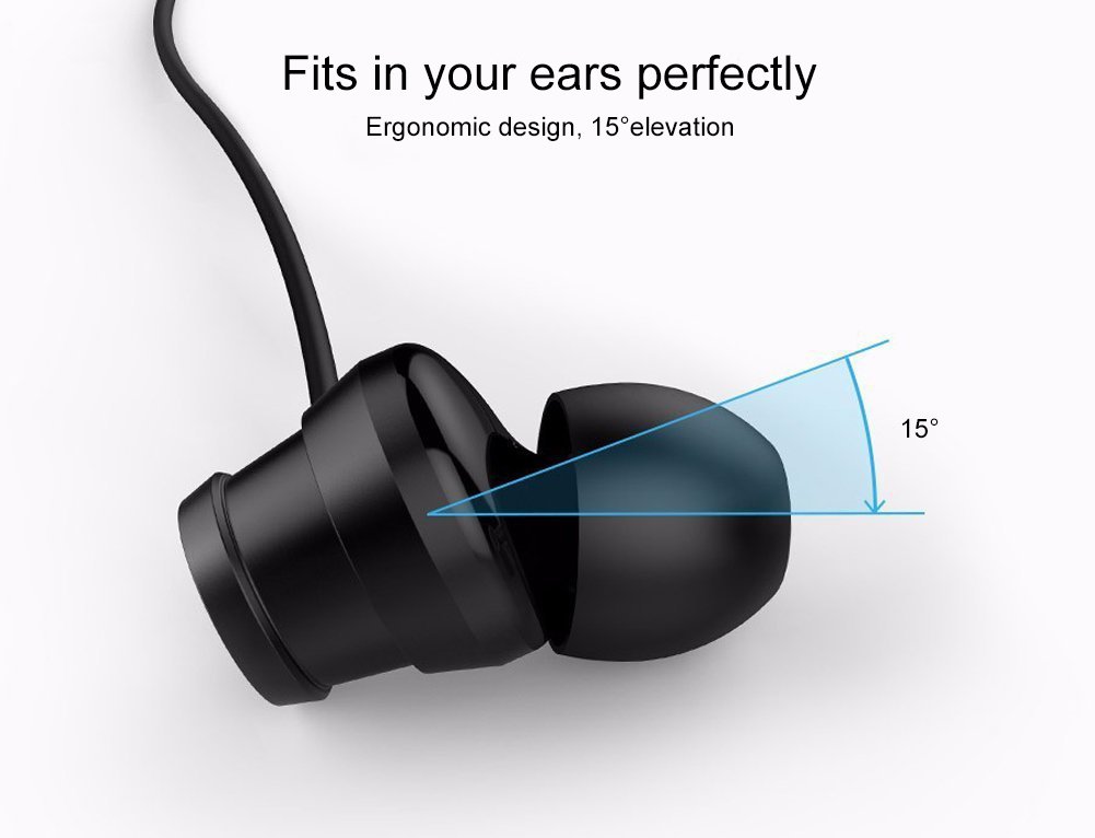 Wired Earbuds, BlitzWolf Graphene Earphone Stereo HiFi Noise Cancelling In-ear Wired Control Earphone with Microphone and Volume Control for All 3.5mm Interface Device