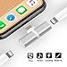 2IN1 Lightning Splitter Adapter for iPhone X/8/7. Double Lightning Ports for Dual Lightning Headphone Audio & Charge Adapter.Compatible Music Control, Charge Function at The Same Time.(Silver)