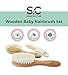 Baby Hair Brush and Baby Comb Set for Newborn, Boy and Girl - Wooden Baby Brush w/Soft Goat Bristles for Cradle Cap - Infant, Toddler Hair Brush, Baby Grooming kit, Soft Hair Brush by Stone & Clark