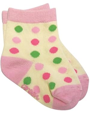 IPlay Organic Cotton Socks - Rose Pink Dots - 6 to 18 Months