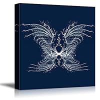 Canvas Wall Art Dynamic Water Splash Butterfly Canvas Prints Home Artwork Decoration for Living Room,Bedroom - 12x12 inches