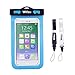 Wifzu Waterproof Case Dry Bag Universal Cell Phone Pouch for 6-Inch Phablets Water Resistant Blue