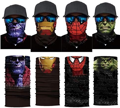 Iron Spider Bandanas Thanos Balaclava Face Mask Hulk Neck Gaiters 