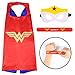 Ecparty Superhero Cape and Mask and Bracelets Costumes Set for Kids (Wonder Woman)
