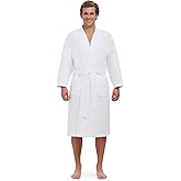 Monarch Unisex Chamois Microfiber Shawl Hotel Robe – Soft Lightweight Fabric, Generously Sized Hotel & Spa Robe with Pockets