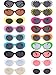 Blulu 18 Pairs Retro Clout Oval Sunglasses Goggles for Women Men Clout Glasses Pack Goggles Colorful Thick Frame Punk Round Lens Sunglasses Assorted Color Glasses for Women Men Girls Boys Teenagers