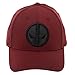 Bioworld Marvel Deadpool Logo Flatbill, Black Patch Insignia with Stitching, MERC with A Mouth, Red, OFSA