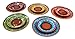 Cactus Canyon Ceramics Spanish Terracotta 5-Piece Small Tapa Plate Set, Multicolor