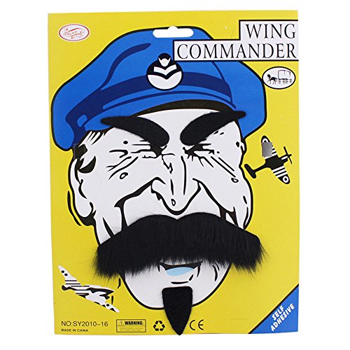 Coper ® Funny Costume Party Male Halloween Beard Facial Hair Mustache (Black)
