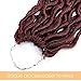 Karida Faux Locs Crochet Hair 18 Inch, 6 Packs Pre Looped Goddess Locs Crochet Hair, Wavy Crochet Faux Locs With Curly Ends, Boho Faux Locs Crochet Hair For Black Women (18 inch, TBug#)