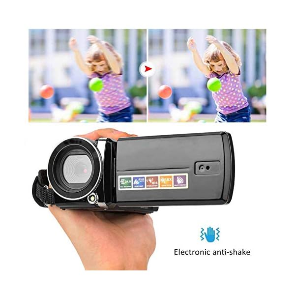 Dvh-450-Kamera, tragbarer Camcorder, 24-Millionen-Pixel-Kamera mit 18-fachem Digitalzoom, faltbarer 3-Zoll-Touchscreen… – Bild 7