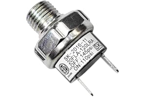 LLNSEAUTO Air Pressure Switch 110-145 PSI Tank Mount Type Thread 1/4" NPT 12V 24V DC Air Compressor Pressure Switch for Air Train Horn 110-145 1/4 inch