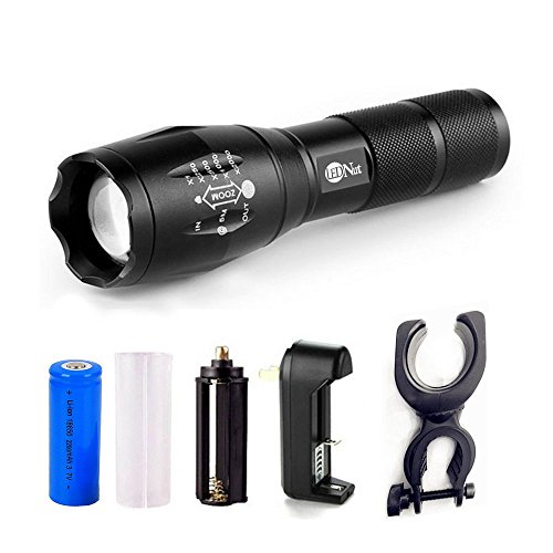 UPC 796526215171, Small Rechargeable Torch, LEDNut 700 lumens Powerful Compact Tactical Flashlight Handheld LED Emergency Safety flashlight with 18650 Battery Bike Mount