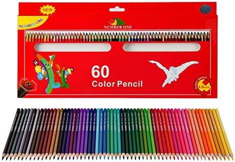 Coloured Pencils Set 60 Pack Picket Coloring Pencils for Adults and Children Artwork Drawing Pencils for Coloring Books, Sketching, Portray Drawing, Artist Pencils Artwork Provides Children Items