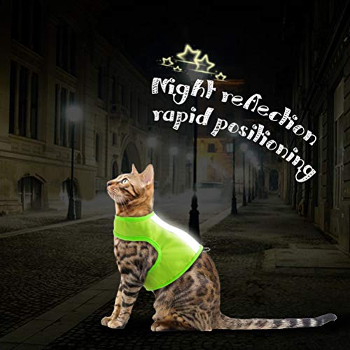 image for EXPAWLORER Reflective Cat Jacket Harness with Leash Set for Walking, S