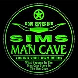 4x ccpb1195-g SIMS Man Cave Cowboys Bar Beer Drink