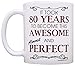 Birthday Gifts For All 80th Took 80 Years Awesome Funny Party Gift 11oz Ceramic Coffee Mug with Handle White