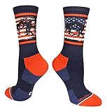 MadSportsStuff USA Flag Fighting Wrestlers Athletic Crew Socks