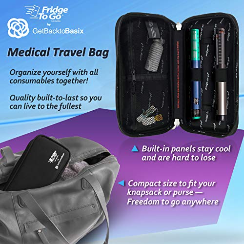 Fridgetogo Insulin Cooler Travel Case Bag Portable Storage Wallet