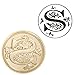Yoption Initial Alphabet Wax Seal Stamp, Retro Letter S Sealing Wax Stamp Brass Head Wooden Handle for Wedding Party Invitation Envelopes