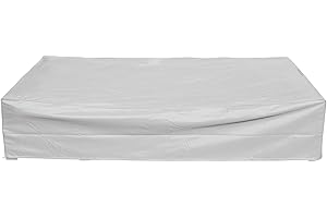 Dineli Outdoor Sectional Patio Sofa Covers Waterproof and Water Resistant 120''L x 61''W x 24''H Heavy Duty 600D Rectangular Furniture Covers (Light Gray)