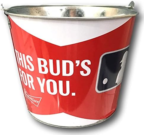 Officially Licensed Budweiser MLB Baseball Red White and Blue This Bud's for You 5 Quart Beer Bucket