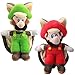 UiUoU Super Mario Bros. U Flying Squirrel Mario Luigi & Blue Yellow Flying Squirrel Toad Plush Musasabi 9'' Set of 4 pcs