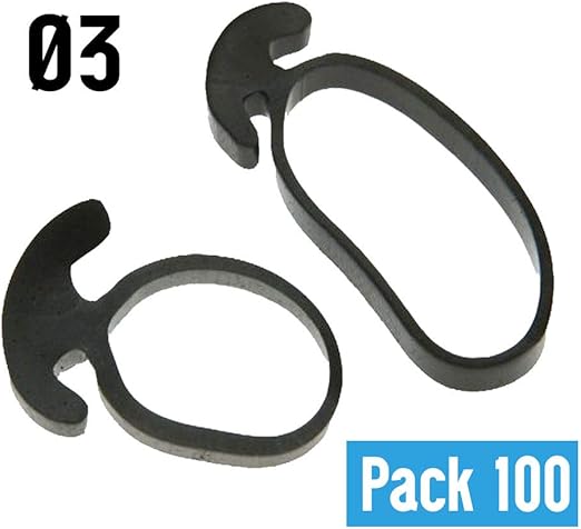 DOJA INDUSTRIAL | GOMA ANCLA de 3cm | PACK 100 | Tensor goma de ...