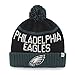 NFL Philadelphia Eagles '47 Linesman Cuff Knit Beanie with Pom, One Size, Black